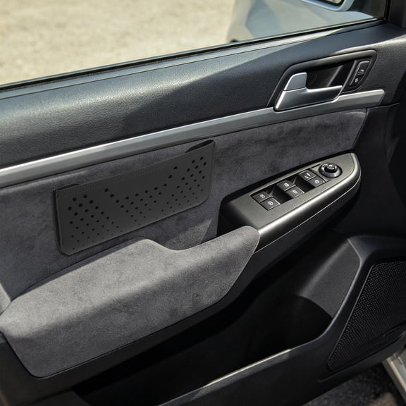 ELAYARD Black Car Console Side Storage Pouch with PU , Easy Installation for Vehicle Organizer