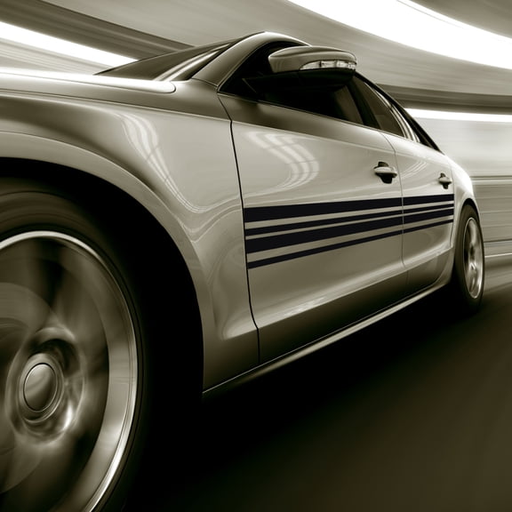ELAYARD Car Pinstripe Tape Black Racing Stripes Sticker for Auto Body Protection and Stylish Adornment