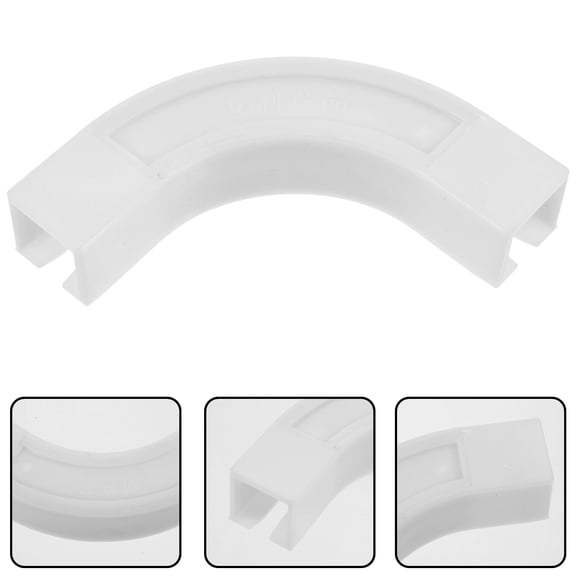 ELAYARD Ceiling Mounted Curtain Track Corner Track Connector White For Rust Resistance 1Set