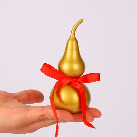 ELAYARD Chinese Brass Gourd Ornament for Home Decor, Feng Shui and Protective Craft Decoration