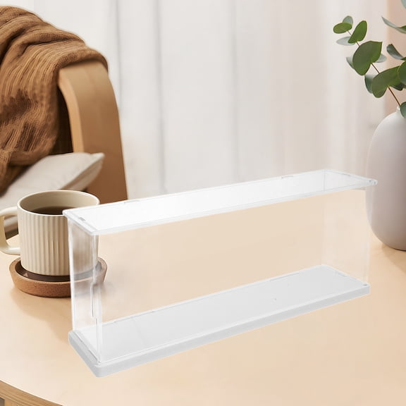 ELAYARD Clear Acrylic Collectibles Display Case with Oil Resistant Material and Compact Design