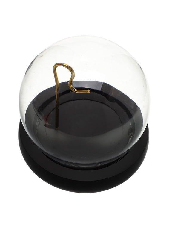 Clear Glass Dome with Wood Base and Hook for Elegant Pocket Watch Display
