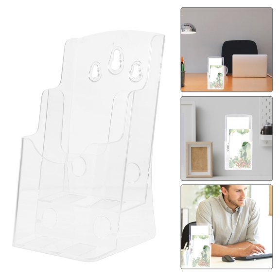 ELAYARD Plastic Business Card Stand Rectangular Modern Display 2Set