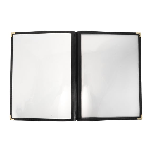 ELAYARD Clear Restaurant Menu Covers with Scratch-Resistant PVC for Easy Menu Updates and