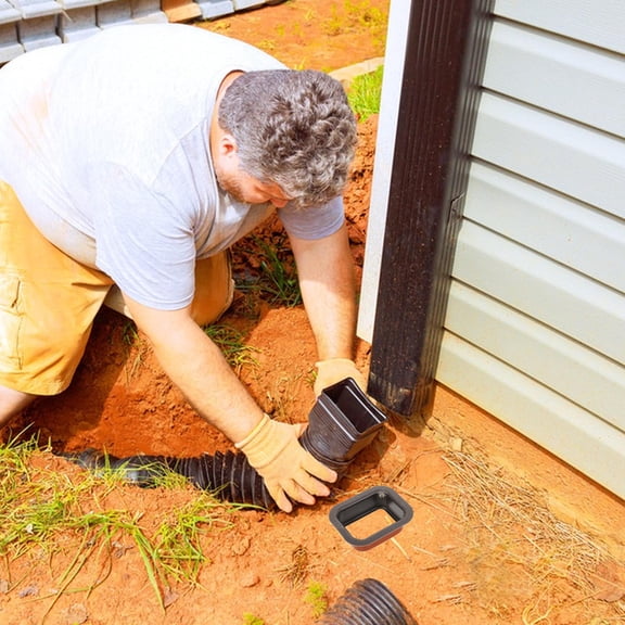 ELAYARD Aluminum Gutter Outlet Outdoor Gutter Drain Part 1Pack