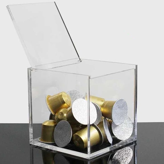 ELAYARD Acrylic Coffee Pod Container Storage Box Dustproof For Restaurant Use 1 Set