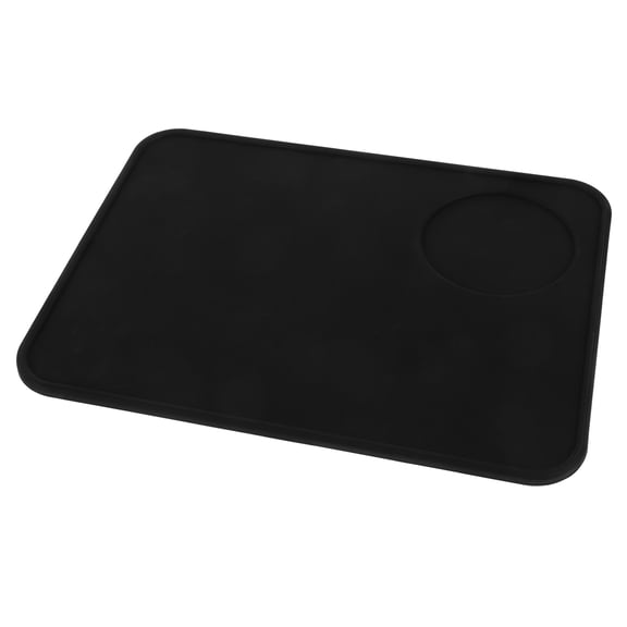 ELAYARD Silicone Coffee Mat Black Espresso Tamper Station for Secure Machine Stability