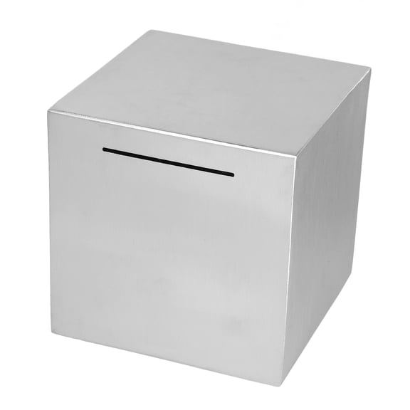 ELAYARD Unique Stainless Steel Coin Bank Portable Money Saving Box for Household Storage