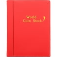 thumbnail image 1 of ELAYARD Coin Collector Book Coin Book Red Pu 1Set, 1 of 7
