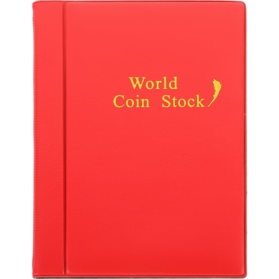 ELAYARD Coin Collector Book Coin Book Red Pu 1Set