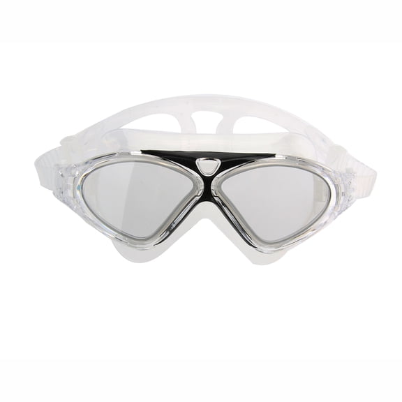ELAYARD Clear and Black Swimming Glasses with Comfortable Silicone Gasket