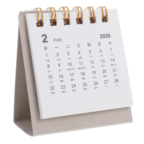 ELAYARD Monthly Desk Calendar Portable Grey Paper for Workspace Organization