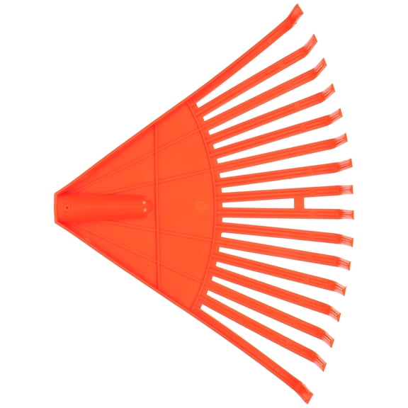 ELAYARD Compact Orange Garden Leaf Rake with High Strength Nylon for Narrow Spaces