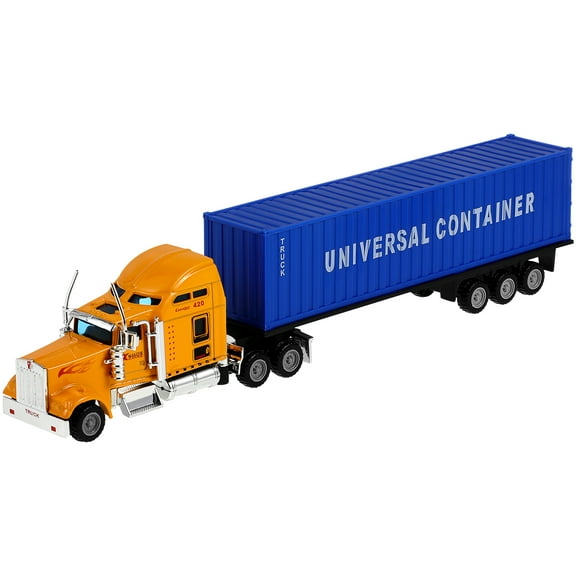 ELAYARD Container Truck Model Toy Lifelike Die-Cast Truck for Boys’ Play & Collection Realistic Design 1pc(10.63X2.36X1.57in)