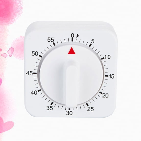 ELAYARD Kitchen Timer White Mechanical Drive 60 Minutes Countdown for Restaurant