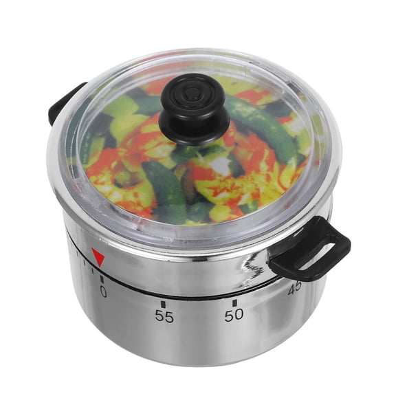 ELAYARD Silver Mechanical Cooking Timer Cute Design Precision Timing for Home Use