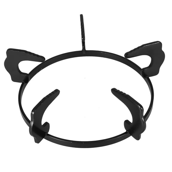 ELAYARD Black Cast Iron Gas Stove Stand Rectangular Cooktop Holder with Antislip Feature