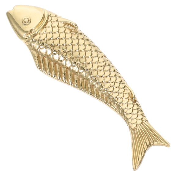 ELAYARD Brass Knobs Fish Handle Elegant Design for Furniture Hardware 1Set