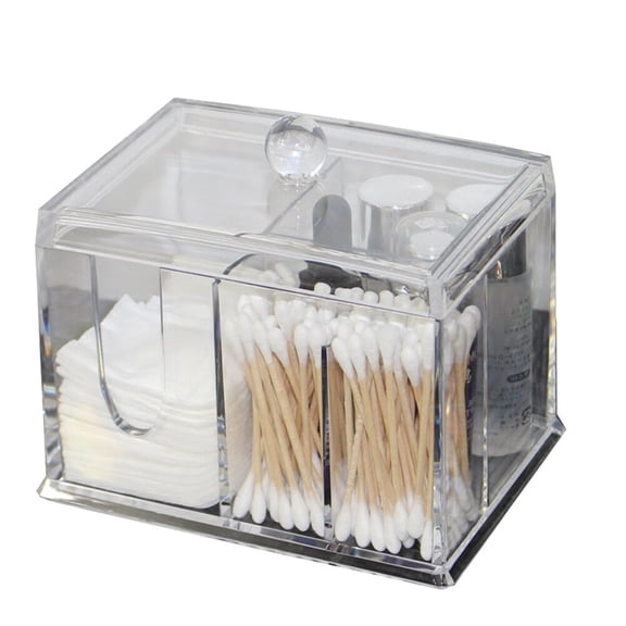 ELAYARD Cotton Pad Storage Box with Lid for Makeup Remover Organizer