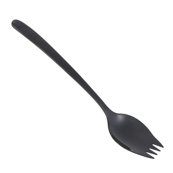 ELAYARD Heavy Duty Stainless Steel Spork Black Spoon Fork Combo for Household Dining