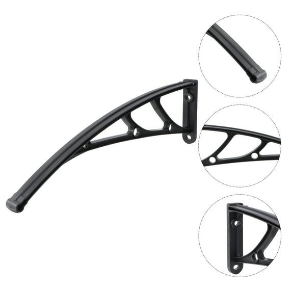 ELAYARD Black Curved Awning Holder Replacement for Sunshade and Rain Cover, Plastic Support Bracket