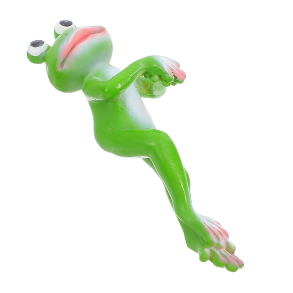ELAYARD Cute Green Resin Frog Figurines Sturdy Hanging Decor for Gardens