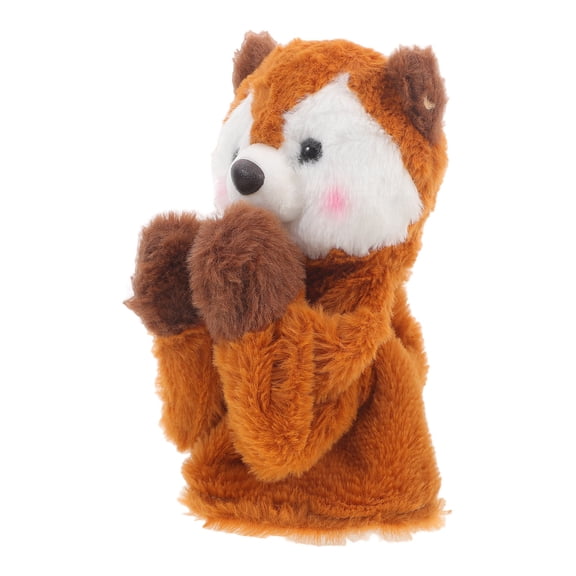 ELAYARD Soft Brown Stuffed Boxing Hand Puppet with Sound for Imaginative Storytelling and Coordination