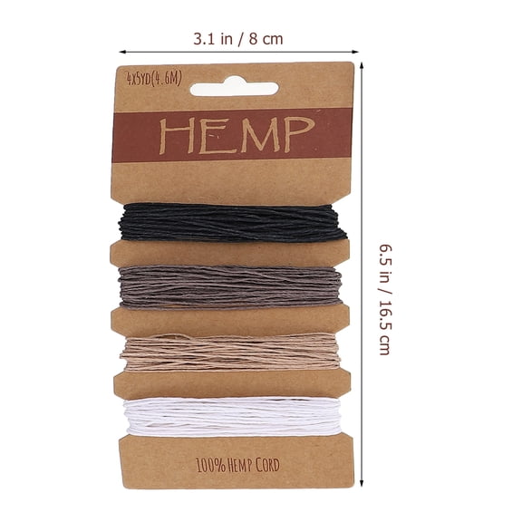 ELAYARD Craft Twine Rope for Jewelry Making, 16 Assorted Colors, 1mm Hemp and Cotton Cord for Crafts