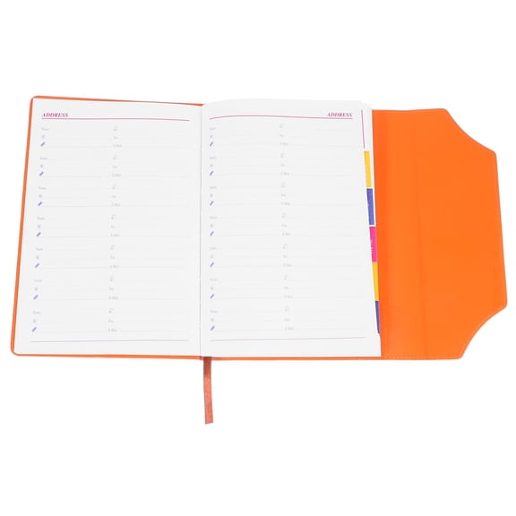 ELAYARD Orange Year Planner Notebook with Thick Ink Resistant Pages for Office Work and Personal Daily Planning