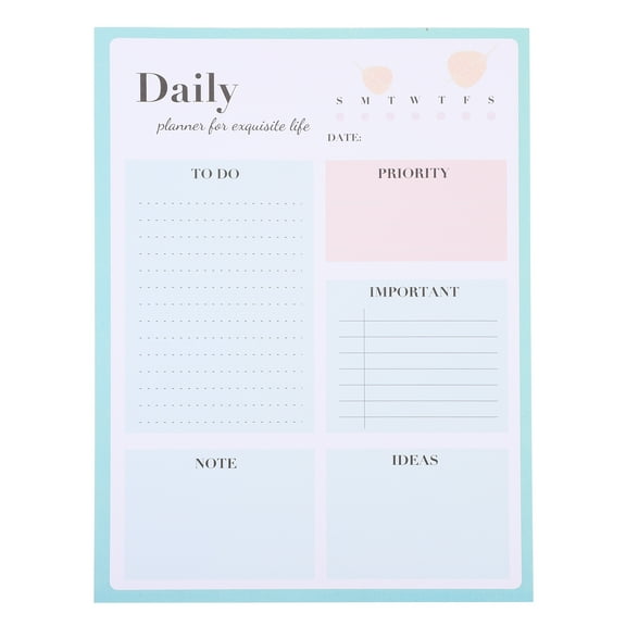 ELAYARD Daily Notepad Planner Daily Schedule Notepad Green Two-Side Offset Paper 1Pcs