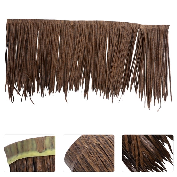 ELAYARD Artificial Thatch Panel Simulated Thatch Roof Pe Fire Retardant 1 Piece