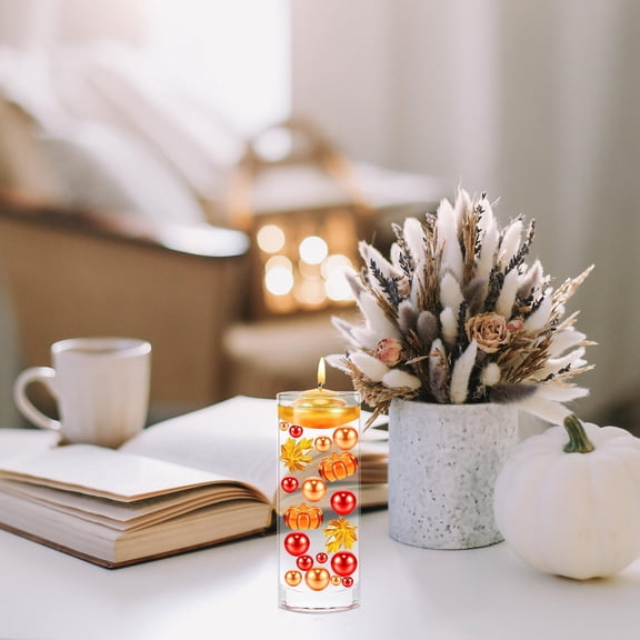 ELAYARD Decorative Fall Bowl Filler 1 Set Assorted Color Acrylic Pumpkin Pearls for  Thanksgiving Decor