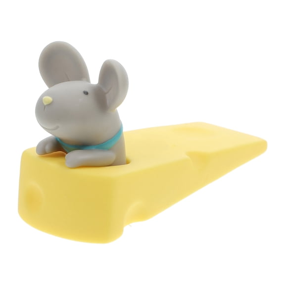 ELAYARD Grey Animal Door Stopper Lightweight PVC Material for All Door Types Home and Office Use