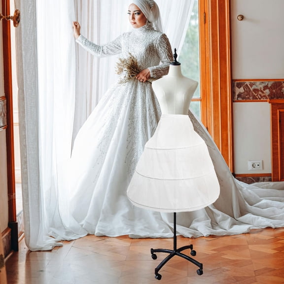 ELAYARD White Decorative Petticoat for Woman Enhancing Skirt Fullness and Shape