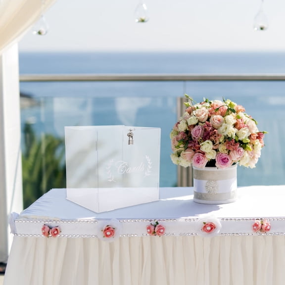 ELAYARD Transparent Acrylic Ballot Box for Wedding and Party Messages