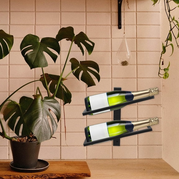 ELAYARD Wall Mounted Wine Rack for Small Apartment - Stylish Wine Bottle Storage and Home