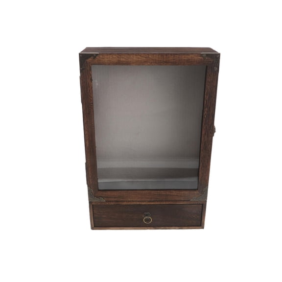 ELAYARD Deep Shadow Box Display Case in Coffee Wood for Memorial Keepsakes and 3D Picture Frames