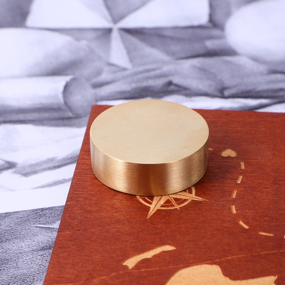 ELAYARD Golden Solid Brass Paperweight Holding Paper Flat Art Space Office Home Decor 1Pcs