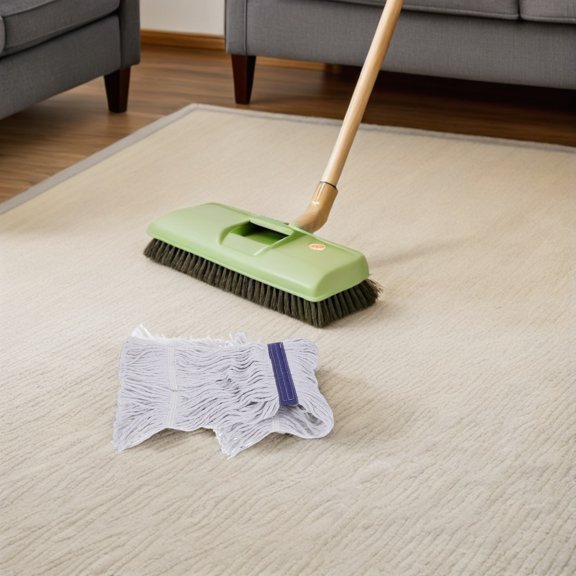 ELAYARD Beige Cotton Yarn Mop Head Detachable for Home Floors Fast Dry Versatile