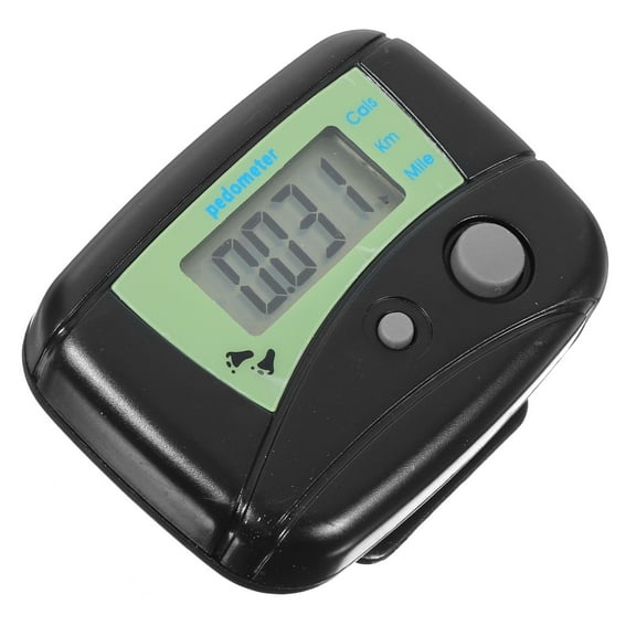 ELAYARD Digital Pedometer in Black Hard Plastic Shell Tracks Steps Calories and Walking Distance