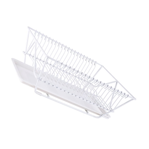 ELAYARD Dish Drying Basket Metal Utensils Holder with Removable Tray for Kitchen Countertop Storage