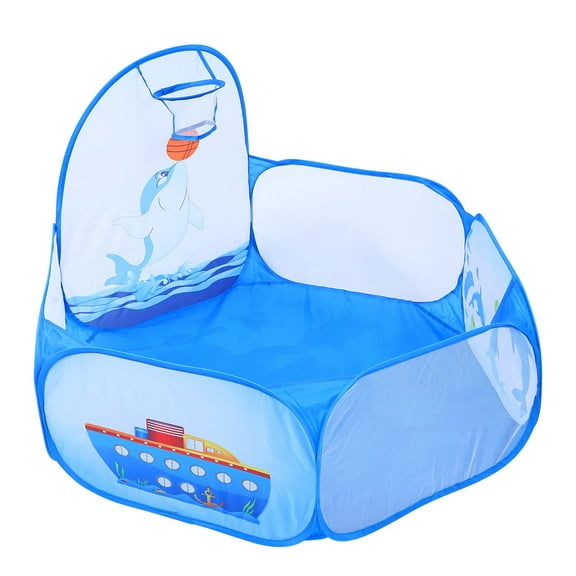 ELAYARD 1Pc Foldable Blue Dolphin Pattern Ball Pool Basketball Game Tent for Indoor Outdoor