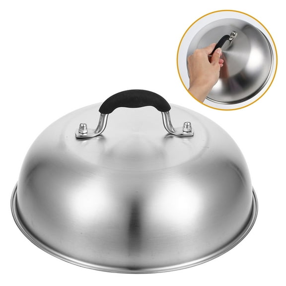 ELAYARD Dome Pot Lid Stainless Steel Cheese Melting Dome Multi 1Pcs Vegetable Steaming BBQ