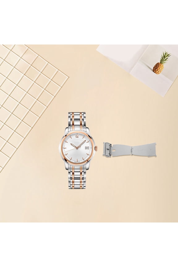 Stainless Steel Double Push Button Folding Watch Clasp Buckle and Secure