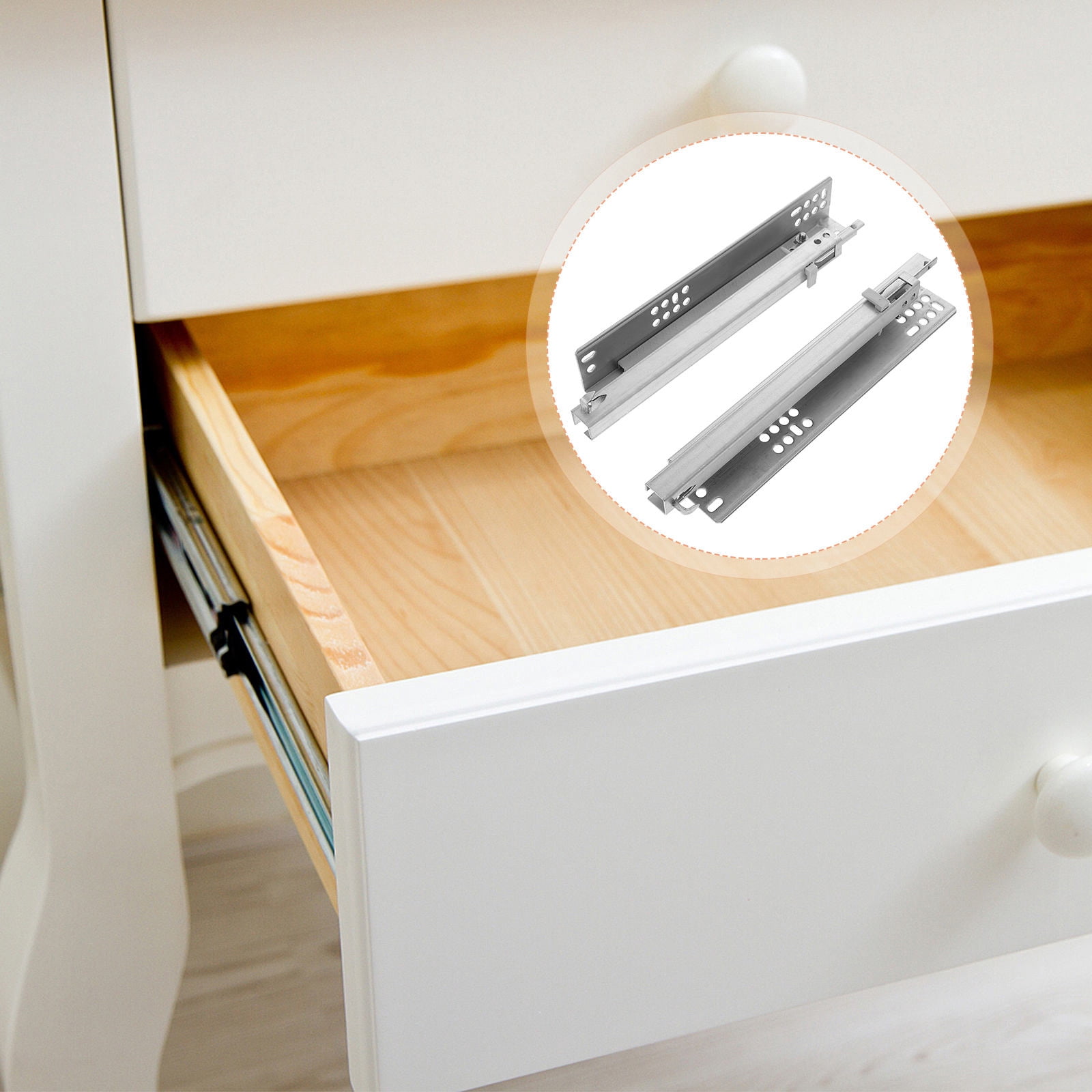 ELAYARD Dresser Drawer Slides Soft Close Damping Buffer Cold-Rolled ...