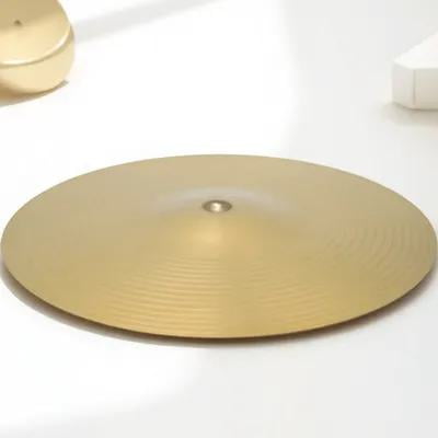 ELAYARD Drum Cymbal Cap Brass Golden 1Pcs for Drummers Practice Accessory