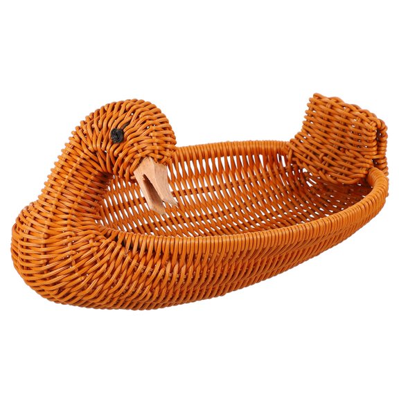 ELAYARD Duck Container Rattan Storage Basket With Liner For Home 1Pcs