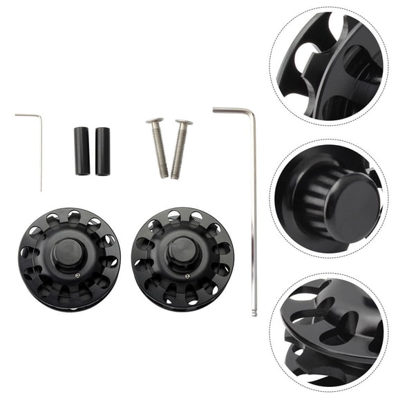 ELAYARD 1Set Folding Bike Guide Wheel Aluminum Alloy Chain Tensioner Compatible for Brompton Black