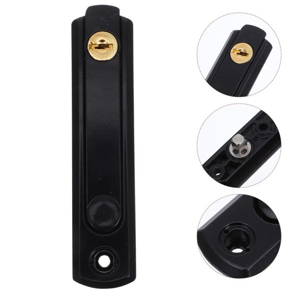 ELAYARD Durable Black Window Security Lock with Concealed Key for Home Sliding Window Replacement