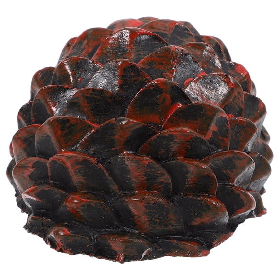 ELAYARD Dark Brown Resin Pine Cone Key Holder Box, Outdoor Spare Key Storage Hideaway for Garden, Patio and Yard Decor